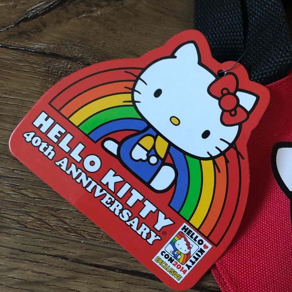HELLO KITTY-NWT Small Red Tote 40th Anniversary - Picture 3 of 7